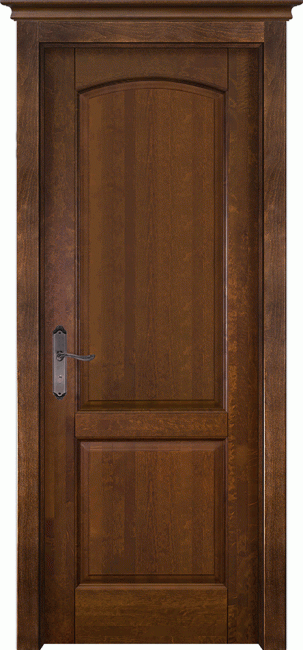 Фото -   Межкомнатная дверь "Фоборг", пг, античный орех   | фото в интерьере