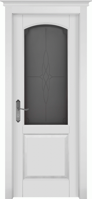Фото -   Межкомнатная дверь "Фоборг", по, белая эмаль   | фото в интерьере