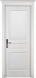 Фото -   Межкомнатная дверь "Гармония", пг, белая эмаль   | фото в интерьере