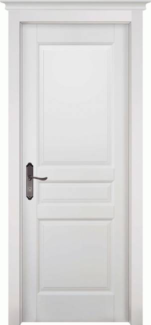 Фото -   Межкомнатная дверь "Гармония", пг, белая эмаль   | фото в интерьере