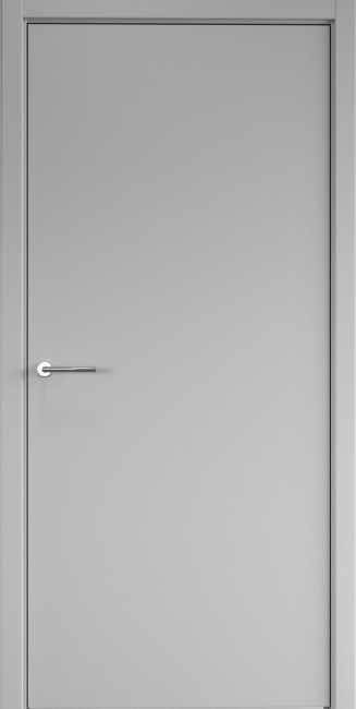 Фото -   Межкомнатная дверь "Геометрия 1", пг, серый   | фото в интерьере