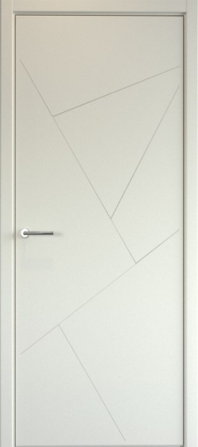 Фото -   Межкомнатная дверь "Геометрия 2", пг, латте   | фото в интерьере