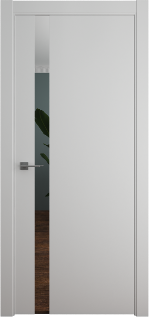 Фото -   Межкомнатная дверь "Геометрия 5", по, серый   | фото в интерьере