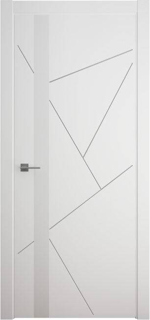 Фото -   Межкомнатная дверь "Геометрия 6", по, белый   | фото в интерьере