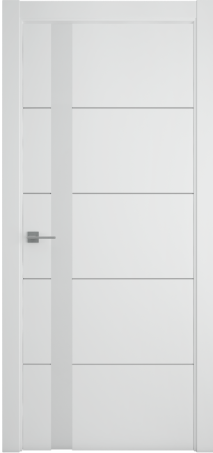 Фото -   Межкомнатная дверь "Геометрия 7", по, белый   | фото в интерьере
