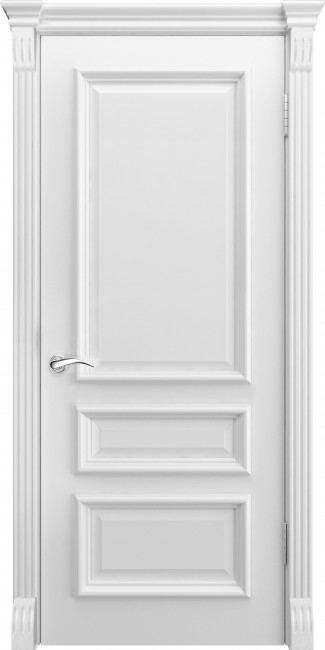 Фото -   Межкомнатная дверь "Калипсо", пг, белый   | фото в интерьере