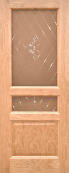 Межкомнатная дверь "Готика", по, натуральный дуб