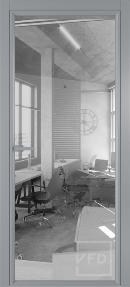 Алюминевая дверь Grafia R00 Chrome стекло Air Space