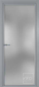 Алюминевая дверь Grafia R00 Chrome стекло White Cloud