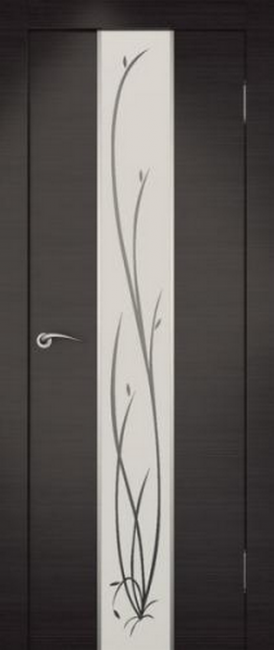 Фото -   Межкомнатная дверь Сити Гранд венге, стекло белое   | фото в интерьере