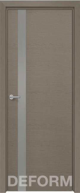 Фото -   Межкомнатная дверь Deform H2 дуб французский серый, стекло бронза   | фото в интерьере