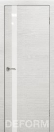 Фото -   Межкомнатная дверь Deform H2 дуб французский сильвер, стекло белое   | фото в интерьере