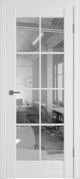 Межкомнатная дверь "Innova 01R", по, Silky white, (Air space), ПЭТ