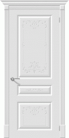 Фото -   Межкомнатная дверь "Скинни-14 Аrt", пг, белый   | фото в интерьере