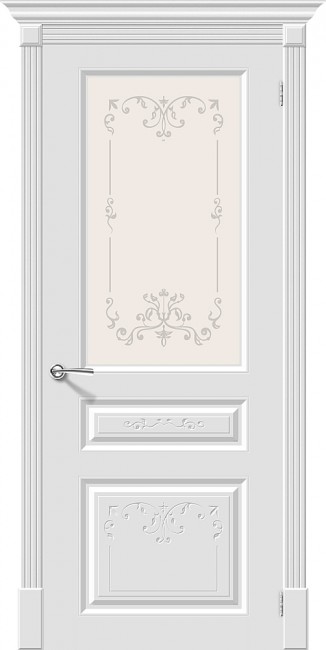 Фото -   Межкомнатная дверь "Скинни-15.1 Аrt", по, белый   | фото в интерьере
