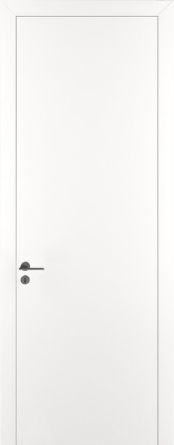 Фото -   Межкомнатная дверь "К 7", пг, белая матовая   | фото в интерьере
