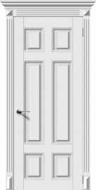 Фото -   Межкомнатная дверь "Кантри 1", пг, белый   | фото в интерьере