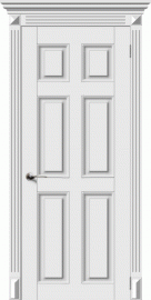 Фото -   Межкомнатная дверь "Гросетто 2", пг, белый   | фото в интерьере