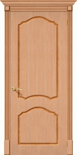 Фото -   Межкомнатная дверь "Каролина", пг, дуб   | фото в интерьере