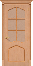 Фото -   Межкомнатная дверь "Каролина", по, дуб   | фото в интерьере