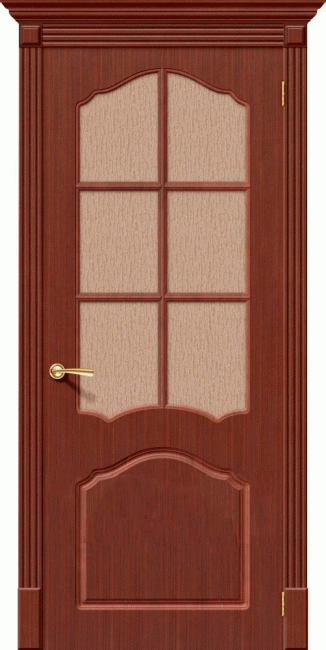 Фото -   Межкомнатная дверь "Каролина", по, макоре   | фото в интерьере
