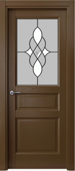 Межкомнатная дверь Классик 103, по, темный орех