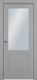 Фото -   Межкомнатная дверь "Классика 2", по, серый   | фото в интерьере