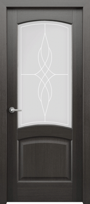 Фото -   Межкомнатная дверь Классик 104, по, венге   | фото в интерьере
