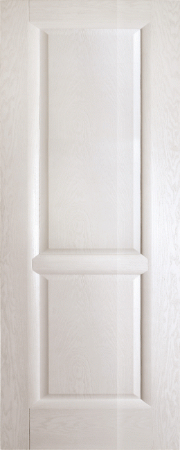 Фото -   Межкомнатная дверь "Классик", пг, белый ясень   | фото в интерьере