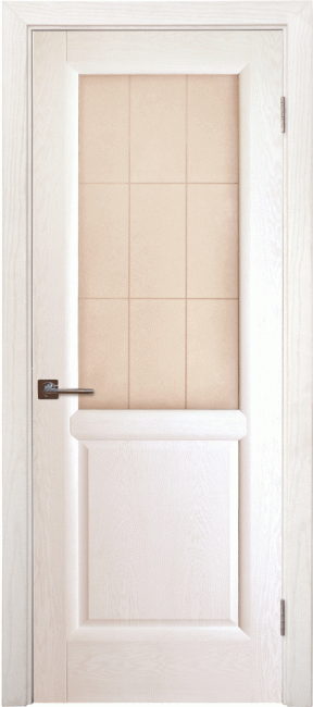 Фото -   Межкомнатная дверь "Классик", по, белый ясень   | фото в интерьере