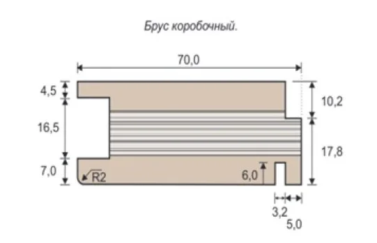 Коробка компланарная обратного открывания 70*28*2070мм Коробка компланарная обратного открывания 70*28*2070мм