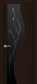 Фото -   Межкомнатная дверь "Корунд", по, венге   | фото в интерьере