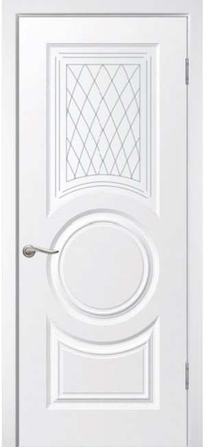 Фото -   Межкомнатная дверь "Круг", по, белый   | фото в интерьере