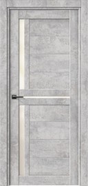 Фото -   Межкомнатная дверь "Квадро 11", по, бетон   | фото в интерьере