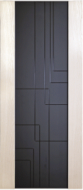 Фото -   Межкомнатная дверь "Лабиринт", по, белый ясень   | фото в интерьере