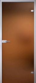 Фото -   Стеклянная дверь Лайт  Бронза Сатинато   | фото в интерьере