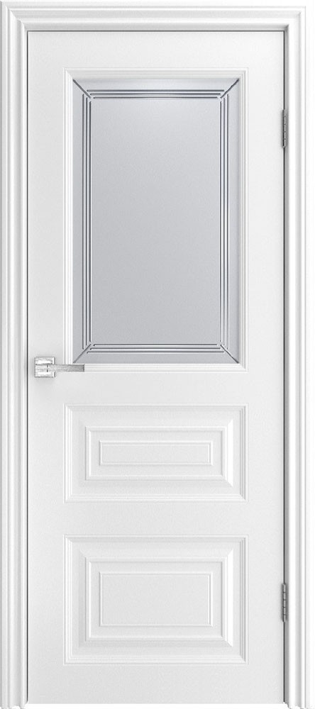 Межкомнатная дверь "LARGO 3", по, эмаль белая