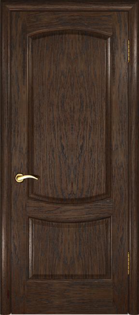 Фото -   Межкомнатная дверь "Лаура 2", пг, мореный дуб темный   | фото в интерьере