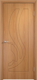 Фото -   Межкомнатная дверь ПВХ "Лиана", пг, миланский орех   | фото в интерьере