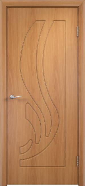 Фото -   Межкомнатная дверь ПВХ "Лиана", пг, миланский орех   | фото в интерьере