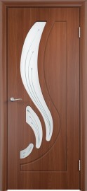 Фото -   Межкомнатная дверь ПВХ "Лиана", по, итальянский орех   | фото в интерьере