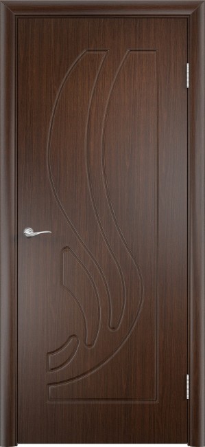 Фото -   Межкомнатная дверь ПВХ "Лиана", пг, венге   | фото в интерьере