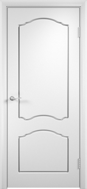 Фото -   Дверь белая ПВХ "Лидия", пг   | фото в интерьере
