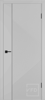 Межкомнатная дверь "Линия АРТ 1" (Linea ART1), пг, Эмаль Серебро, ЧМ