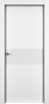 Межкомнатная дверь "Лайн", пг, белый