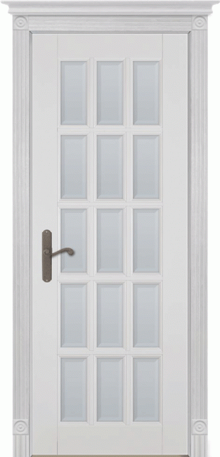 Фото -   Межкомнатная дверь "Лондон 2", по, белая эмаль   | фото в интерьере