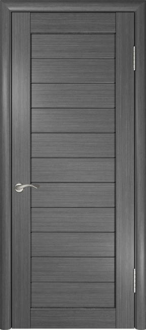 Фото -   Межкомнатная дверь "ЛУ-21", пг, серый   | фото в интерьере