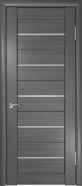 Фото -   Межкомнатная дверь "ЛУ-22", по, серый   | фото в интерьере