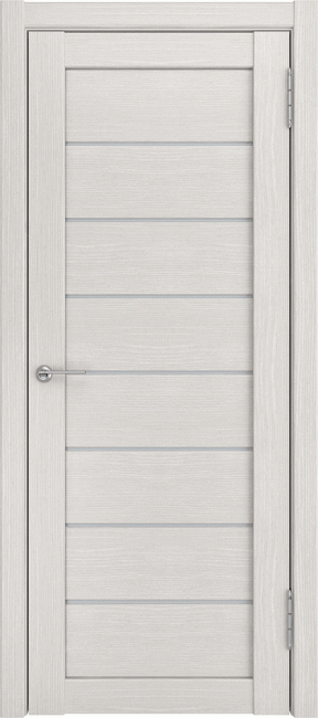 Фото -   Межкомнатная дверь "ЛУ-7", белый триплекс, беленый дуб   | фото в интерьере