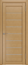 Фото -   Межкомнатная дверь "ЛУ-7", белый триплекс, орех   | фото в интерьере